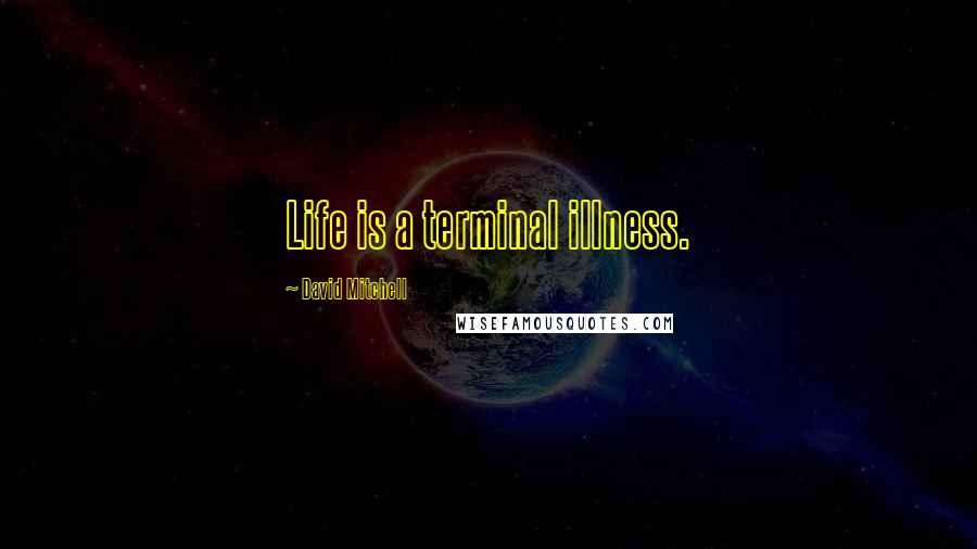 David Mitchell Quotes: Life is a terminal illness.