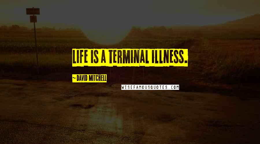 David Mitchell Quotes: Life is a terminal illness.
