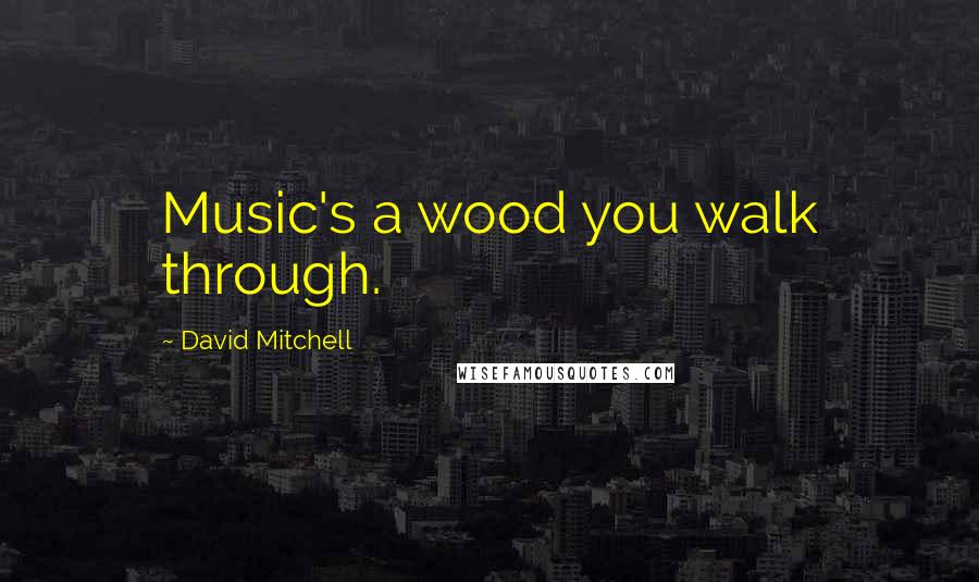 David Mitchell Quotes: Music's a wood you walk through.