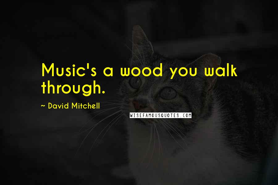 David Mitchell Quotes: Music's a wood you walk through.