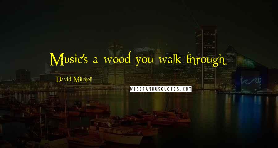 David Mitchell Quotes: Music's a wood you walk through.