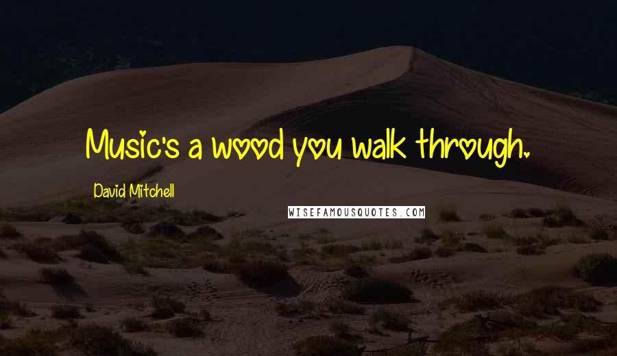 David Mitchell Quotes: Music's a wood you walk through.