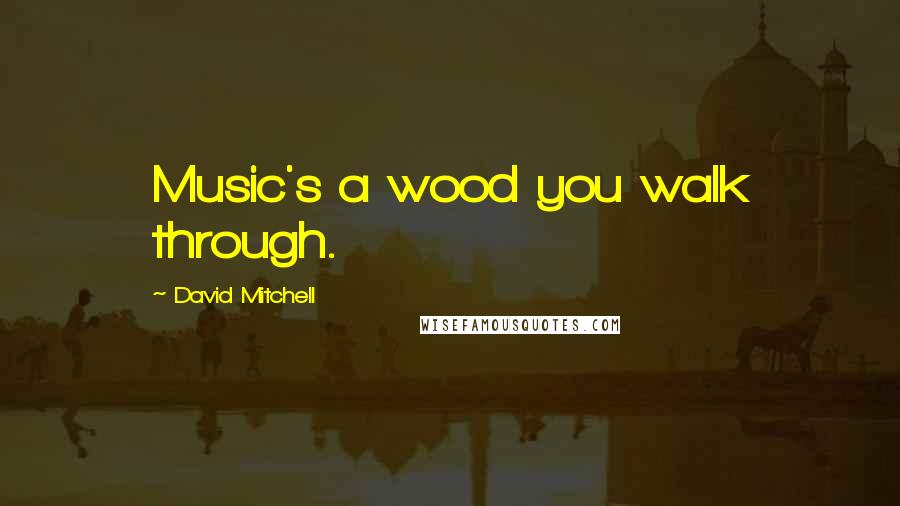 David Mitchell Quotes: Music's a wood you walk through.