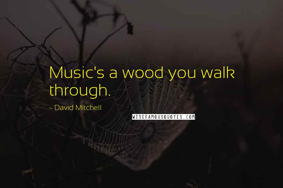 David Mitchell Quotes: Music's a wood you walk through.