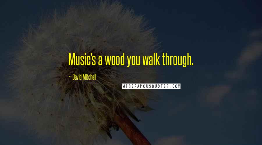 David Mitchell Quotes: Music's a wood you walk through.