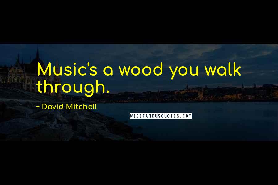 David Mitchell Quotes: Music's a wood you walk through.