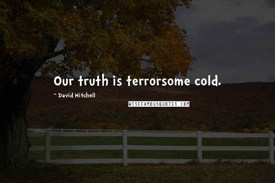 David Mitchell Quotes: Our truth is terrorsome cold.