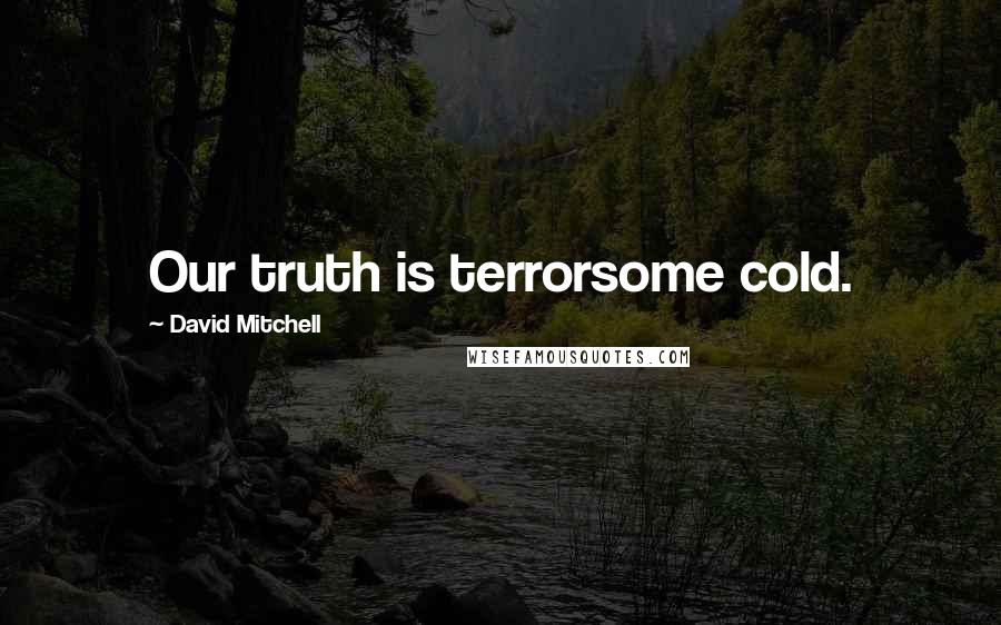 David Mitchell Quotes: Our truth is terrorsome cold.