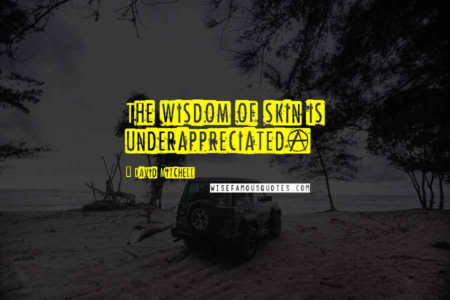 David Mitchell Quotes: The wisdom of skin is underappreciated.