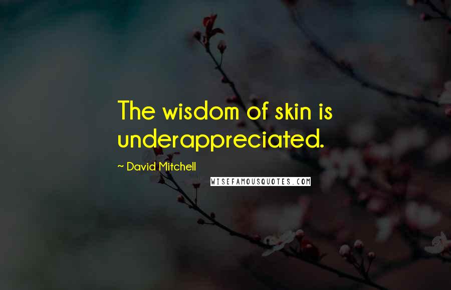 David Mitchell Quotes: The wisdom of skin is underappreciated.