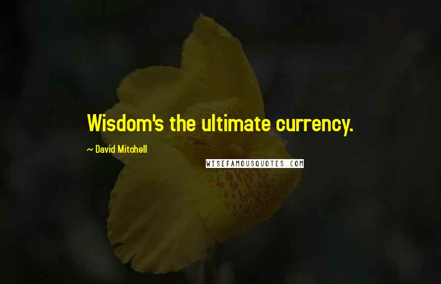 David Mitchell Quotes: Wisdom's the ultimate currency.