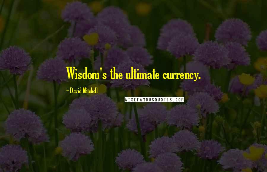 David Mitchell Quotes: Wisdom's the ultimate currency.