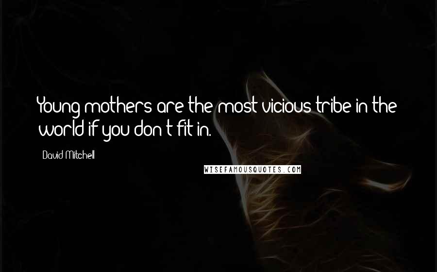David Mitchell Quotes: Young mothers are the most vicious tribe in the world if you don't fit in.
