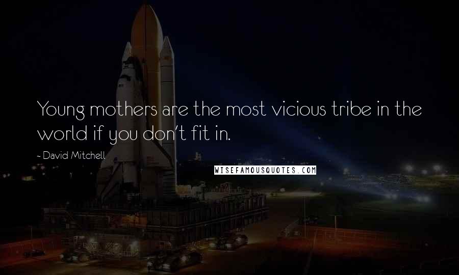 David Mitchell Quotes: Young mothers are the most vicious tribe in the world if you don't fit in.