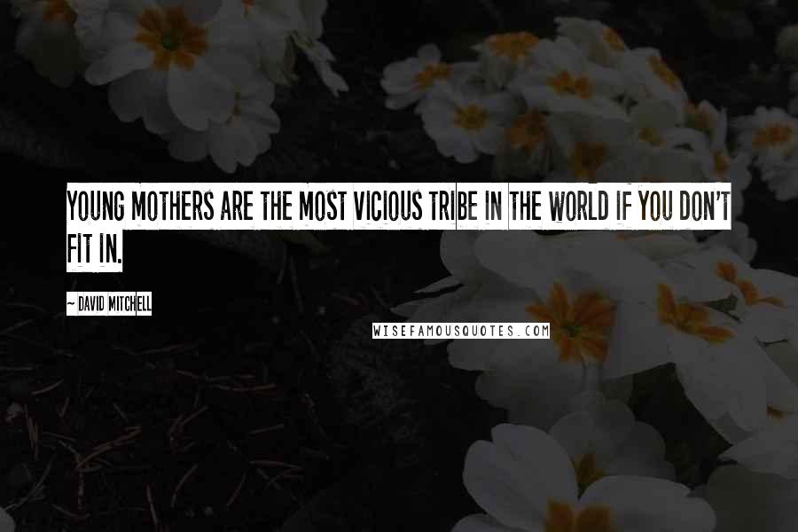 David Mitchell Quotes: Young mothers are the most vicious tribe in the world if you don't fit in.