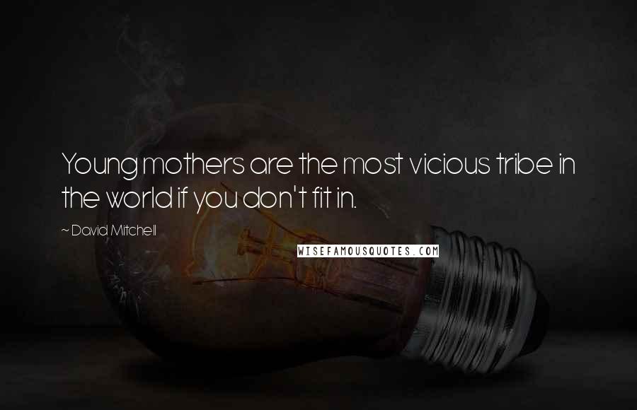 David Mitchell Quotes: Young mothers are the most vicious tribe in the world if you don't fit in.