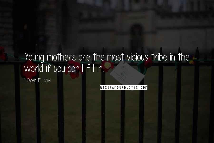 David Mitchell Quotes: Young mothers are the most vicious tribe in the world if you don't fit in.