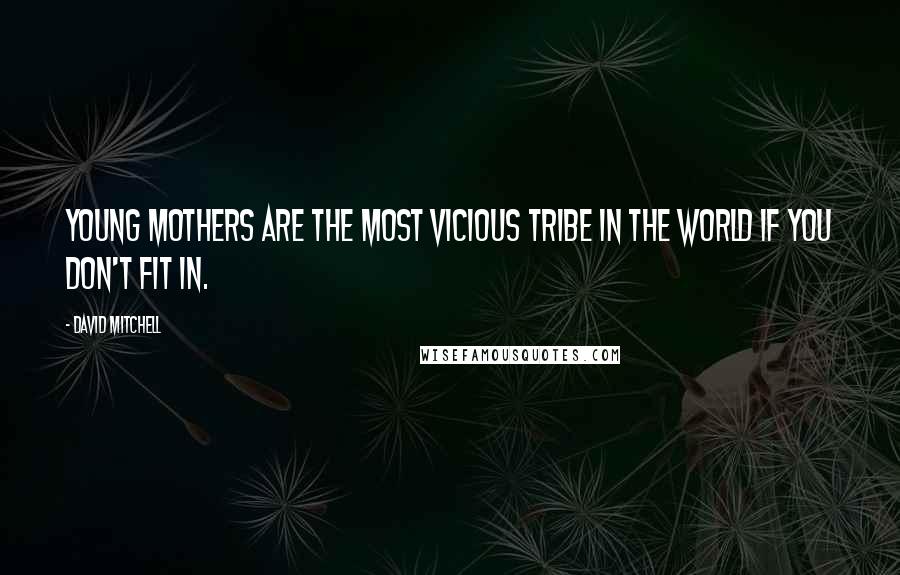 David Mitchell Quotes: Young mothers are the most vicious tribe in the world if you don't fit in.