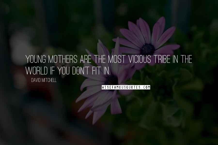 David Mitchell Quotes: Young mothers are the most vicious tribe in the world if you don't fit in.