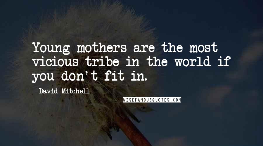 David Mitchell Quotes: Young mothers are the most vicious tribe in the world if you don't fit in.