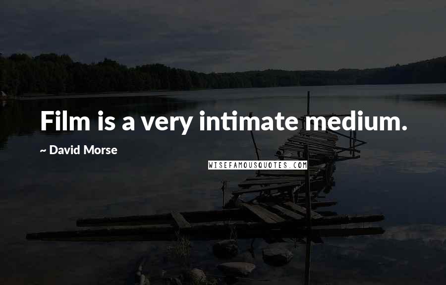 David Morse Quotes: Film is a very intimate medium.