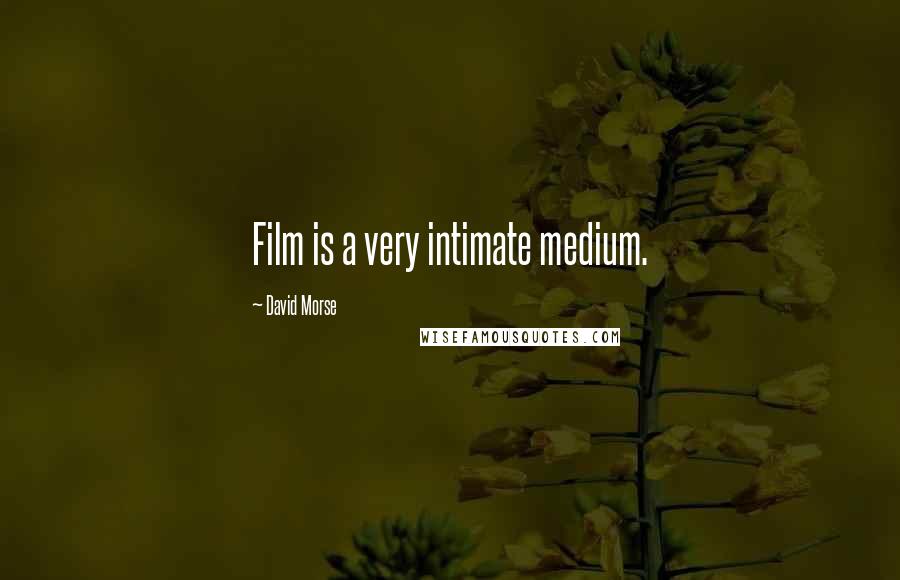 David Morse Quotes: Film is a very intimate medium.