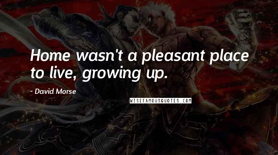 David Morse Quotes: Home wasn't a pleasant place to live, growing up.