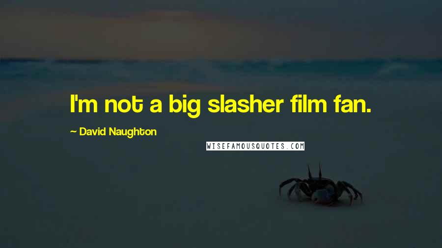 David Naughton Quotes: I'm not a big slasher film fan.