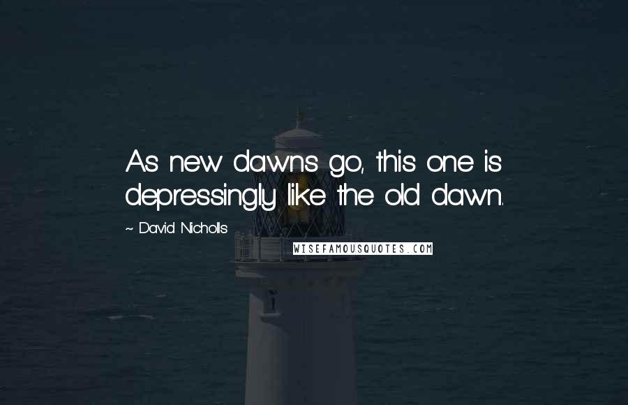 David Nicholls Quotes: As new dawns go, this one is depressingly like the old dawn.