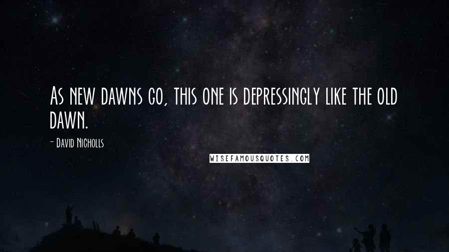 David Nicholls Quotes: As new dawns go, this one is depressingly like the old dawn.