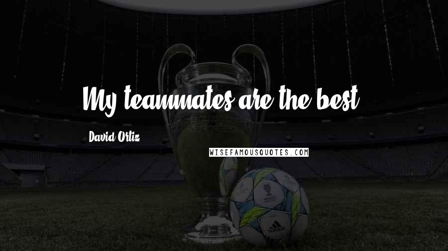 David Ortiz Quotes: My teammates are the best.