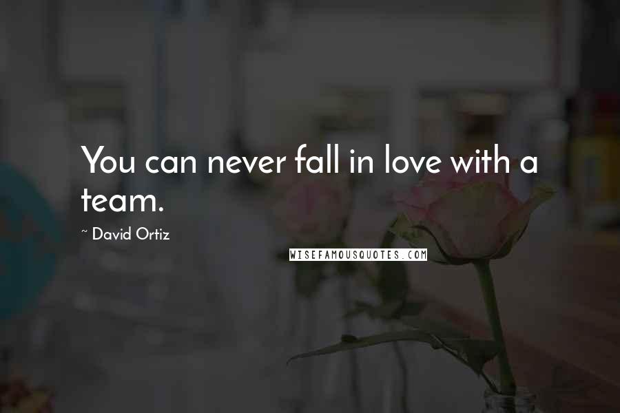 David Ortiz Quotes: You can never fall in love with a team.