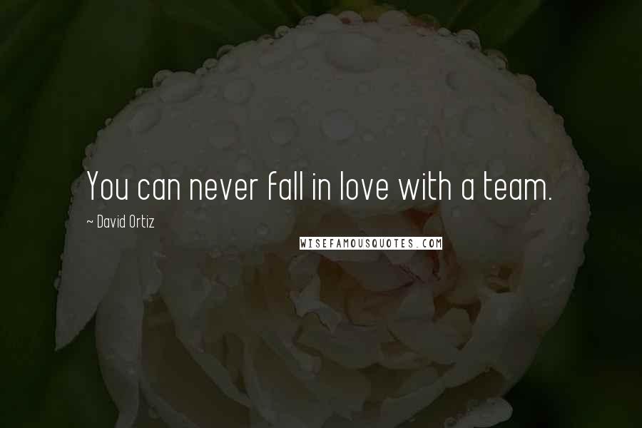 David Ortiz Quotes: You can never fall in love with a team.