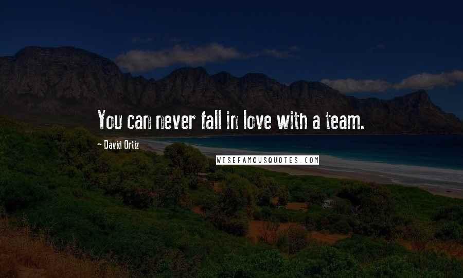 David Ortiz Quotes: You can never fall in love with a team.