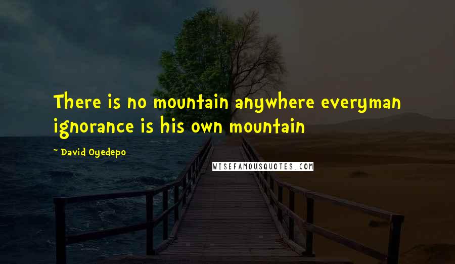 David Oyedepo Quotes: There is no mountain anywhere everyman ignorance is his own mountain