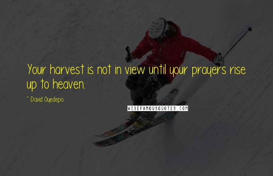 David Oyedepo Quotes: Your harvest is not in view until your prayers rise up to heaven.