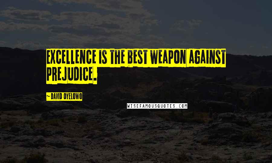 David Oyelowo Quotes: Excellence is the best weapon against prejudice.