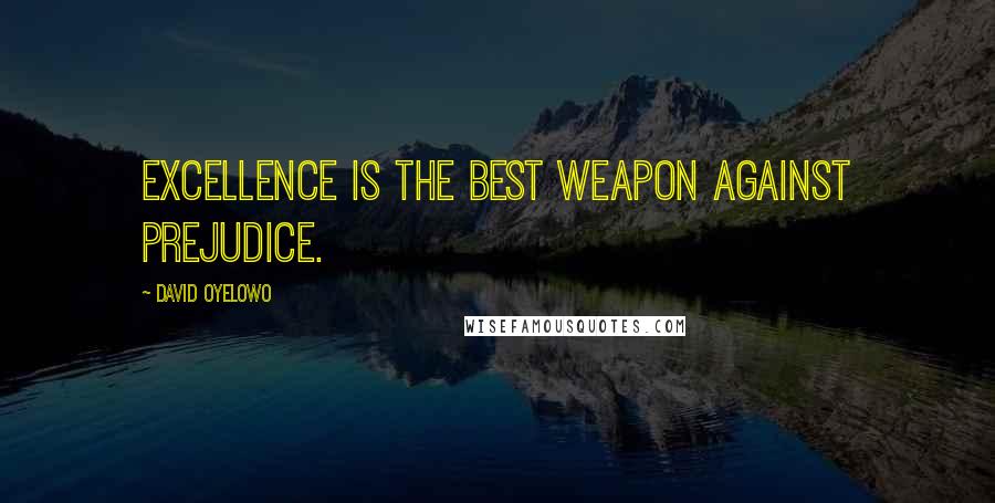 David Oyelowo Quotes: Excellence is the best weapon against prejudice.