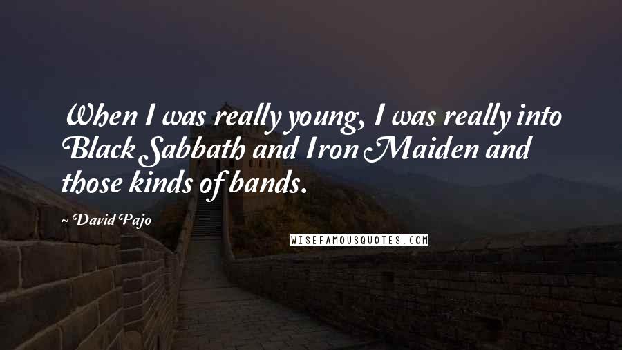 David Pajo Quotes: When I was really young, I was really into Black Sabbath and Iron Maiden and those kinds of bands.