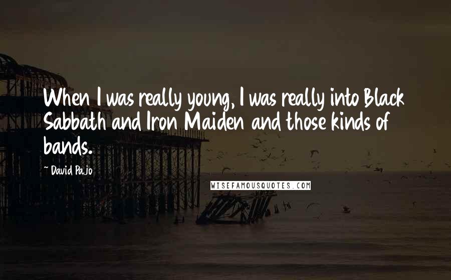 David Pajo Quotes: When I was really young, I was really into Black Sabbath and Iron Maiden and those kinds of bands.