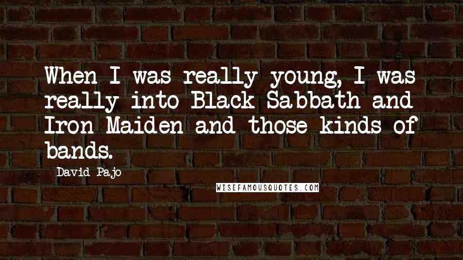 David Pajo Quotes: When I was really young, I was really into Black Sabbath and Iron Maiden and those kinds of bands.