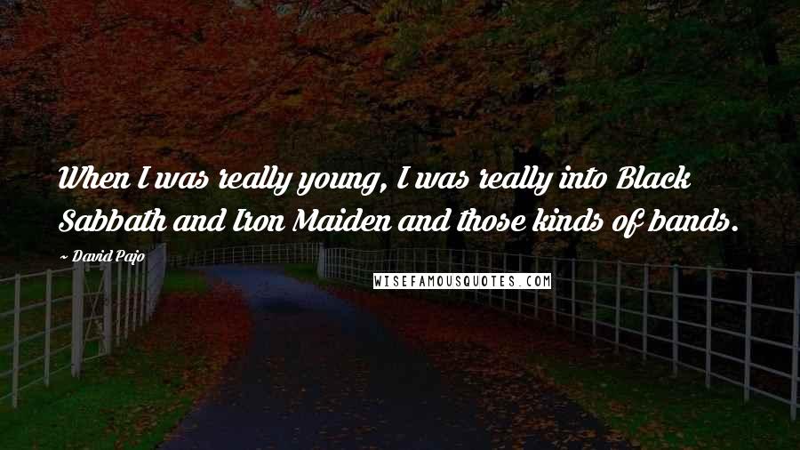 David Pajo Quotes: When I was really young, I was really into Black Sabbath and Iron Maiden and those kinds of bands.