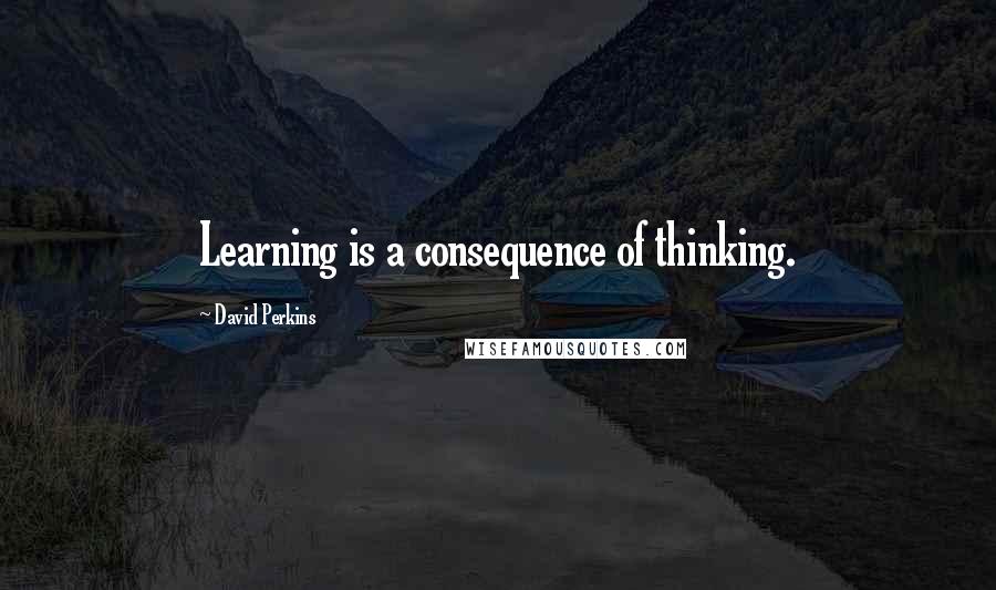 David Perkins Quotes: Learning is a consequence of thinking.