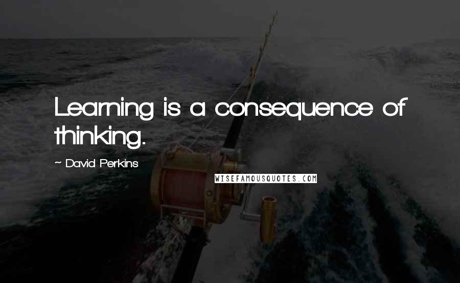 David Perkins Quotes: Learning is a consequence of thinking.