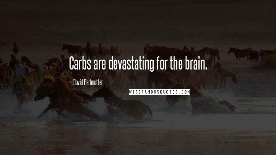 David Perlmutter Quotes: Carbs are devastating for the brain.