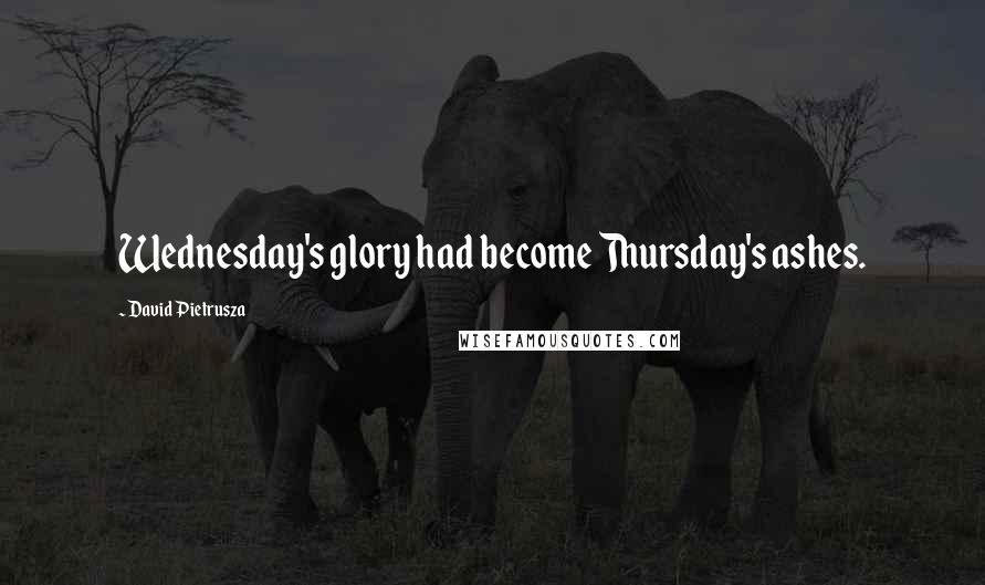 David Pietrusza Quotes: Wednesday's glory had become Thursday's ashes.