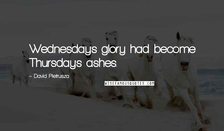 David Pietrusza Quotes: Wednesday's glory had become Thursday's ashes.