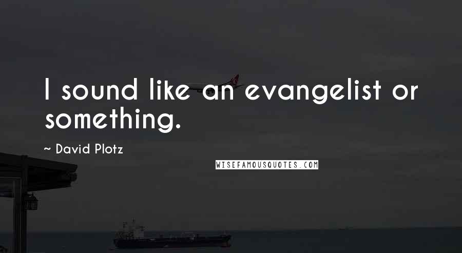 David Plotz Quotes: I sound like an evangelist or something.