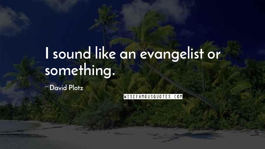 David Plotz Quotes: I sound like an evangelist or something.