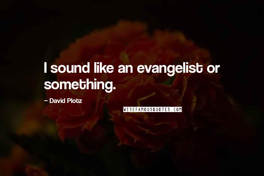 David Plotz Quotes: I sound like an evangelist or something.